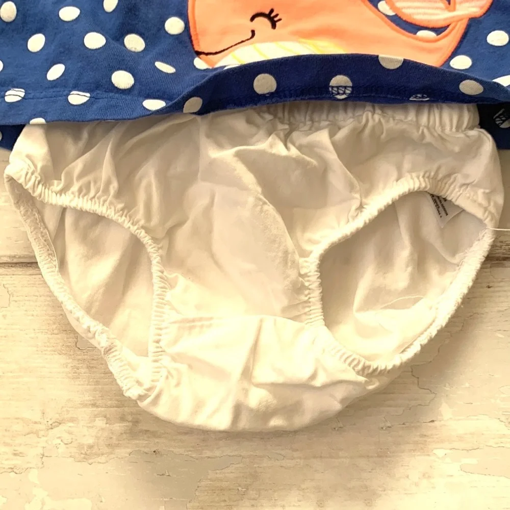 Carters 3m Baby Girl Summer Outfit Tank Top & Bloomers Blue White Whale Print